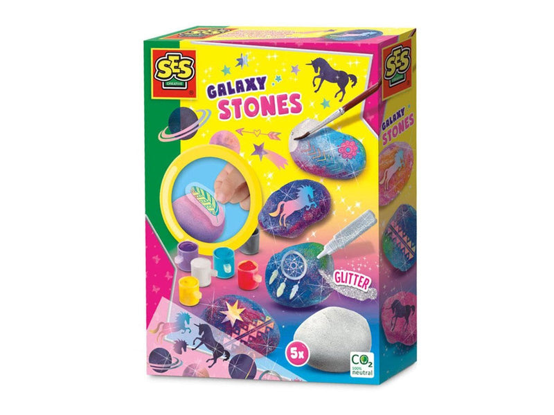 SES Creative Galaxy Stone Painting
