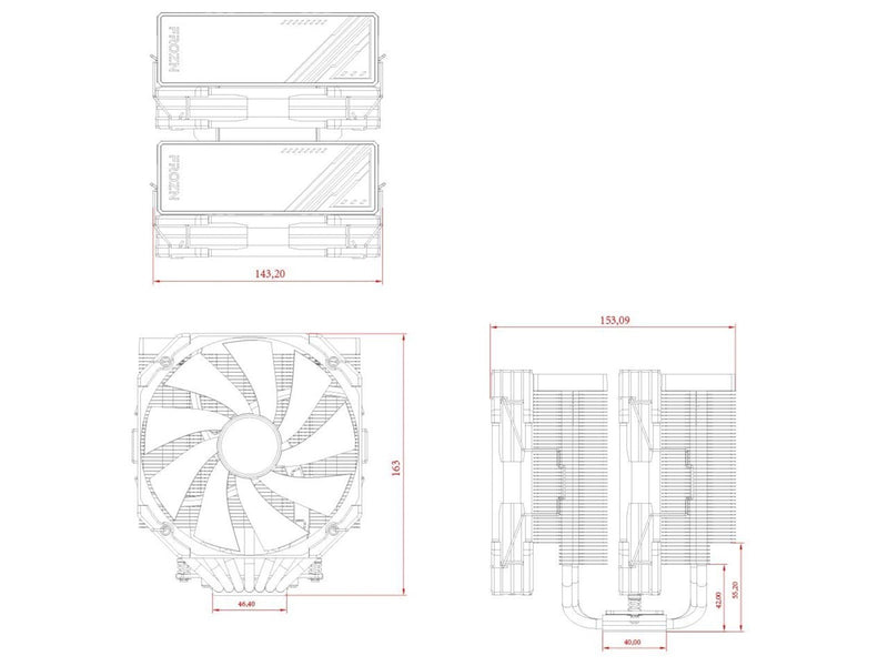 ID-Cooling FROZN A720 BLACK - CPU-Luftkühler - Max 33 dBA