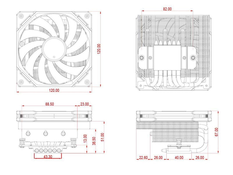 ID-Cooling IS-67-XT WHITE - CPU-Luftkühler - Max 32 dBA