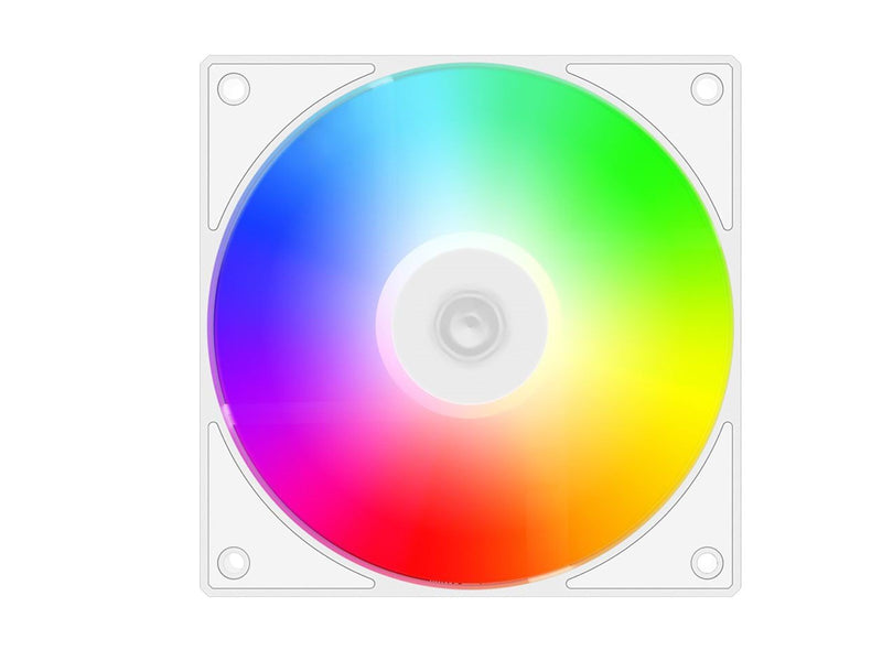 ID-Cooling AS-120-ARGB-W TRIO - Gehäuselüfter - 120mm - Weiß mit RGB-Beleuchtung - 27 dBA
