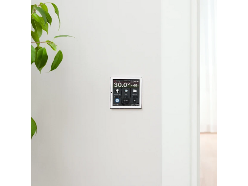 Shelly Wall Display White + BLU H&T Ivory - WiFi touch screen