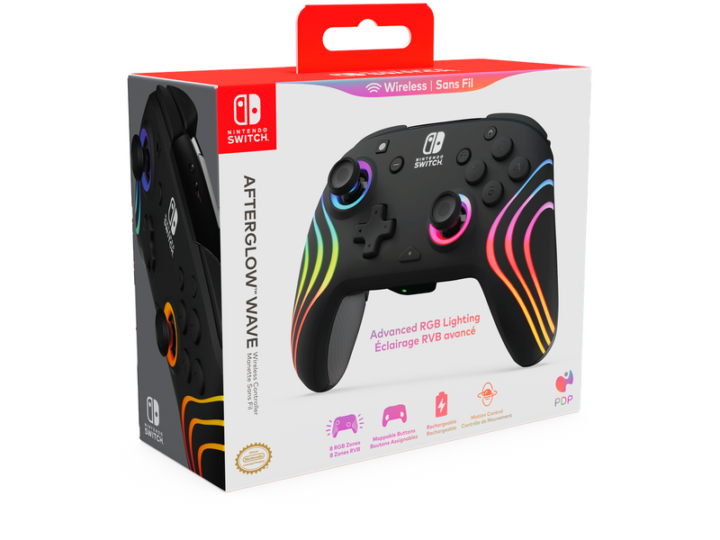 PDP Afterglow Wave - Black - Wireless - Wireless Controller - Nintendo Switch