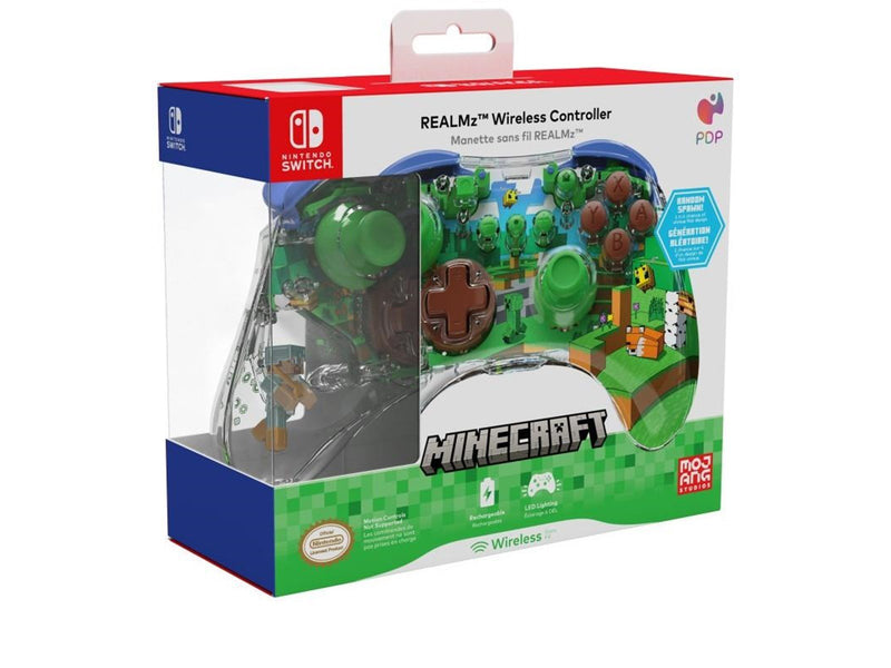 PDP REALMz - Pro Minecraft Steve - Forest - Wireless Controller - Nintendo Switch