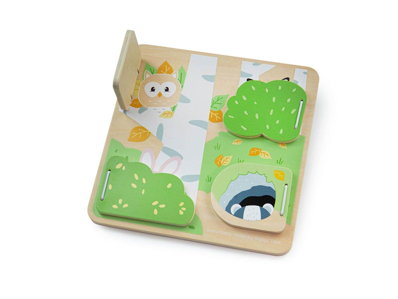 Bigjigs Woodland Wooden Hide and Seek Puzzle