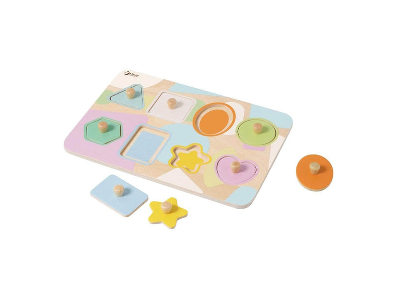 Classic World Wooden Nipple Puzzle Shapes 8pcs.