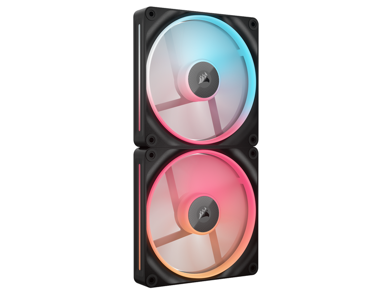 Corsair iCUE LINK LX140-R 2-pack - Gehäuselüfter - 140mm - Schwarz mit RGB LED - 38 dBA