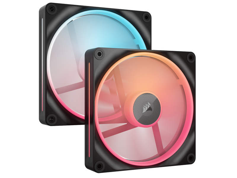 Corsair iCUE LINK LX140-R 2-pack - Gehäuselüfter - 140mm - Schwarz mit RGB LED - 38 dBA