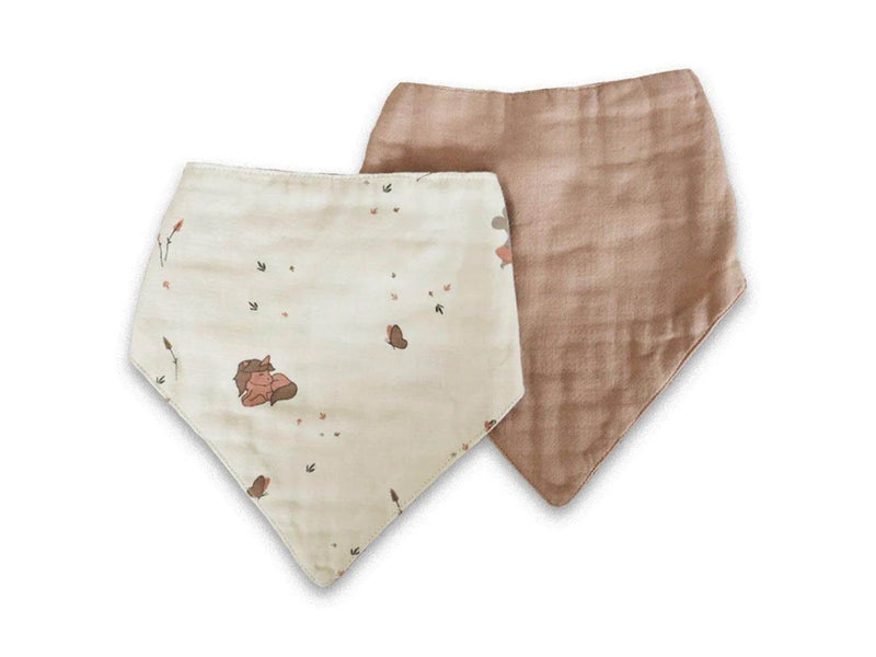 Nuuroo Villads muslin bib 2-pack  - Unicorn / Rose dust
