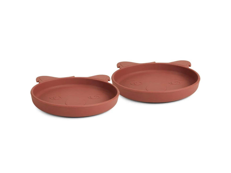 Nuuroo Akila silicone plate 2-pack -  Mahogany