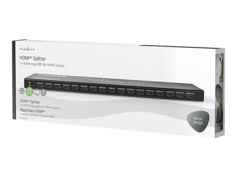 Nedis VSPL34716AT - video/audio splitter - 16 ports
