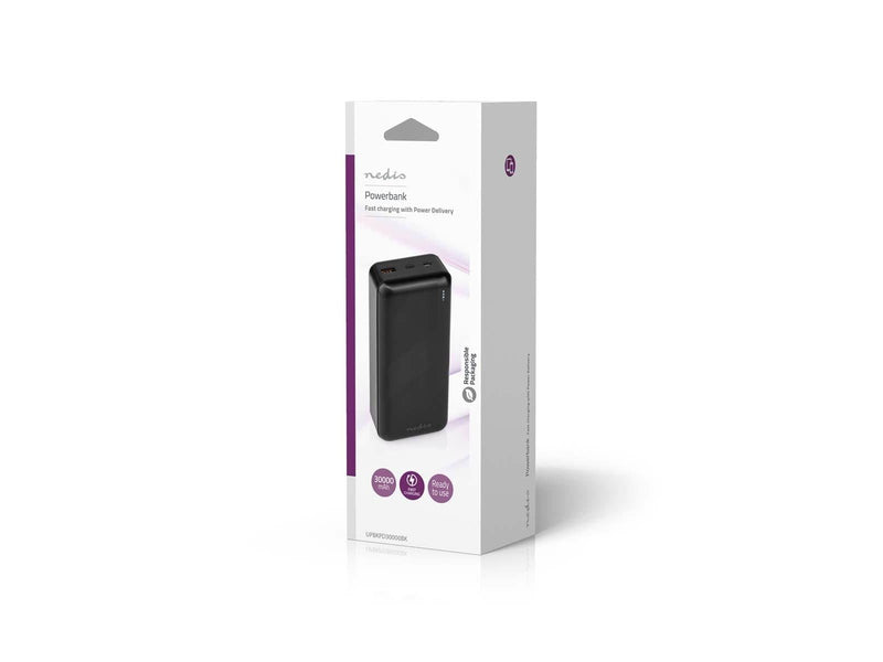 Nedis UPBKPD30000BK power bank Powerbank (Akku) - schwarz