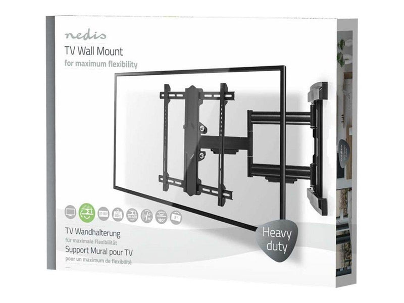 Nedis TVWM6550BK bracket - full-motion - for TV - black 50 kg 80" 200 x 100 mm
