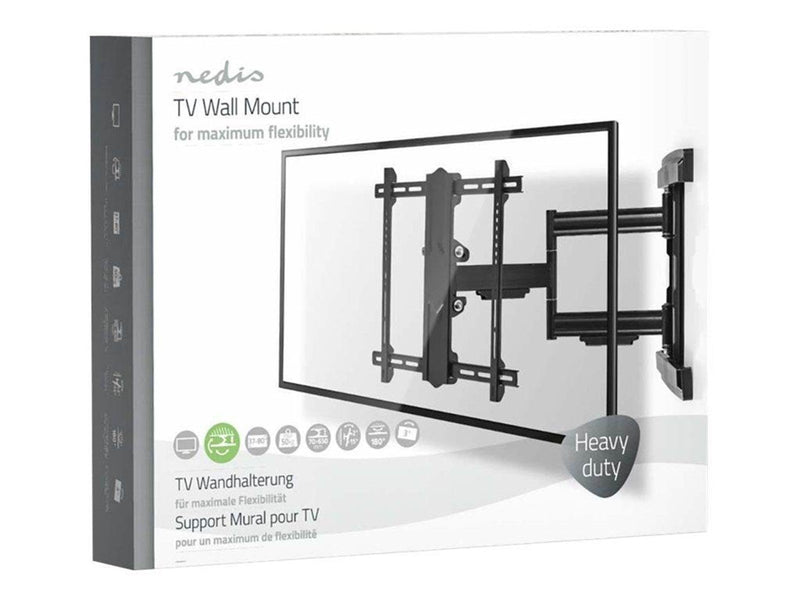 Nedis TVWM6550BK bracket - full-motion - for TV - black 50 kg 80" 200 x 100 mm