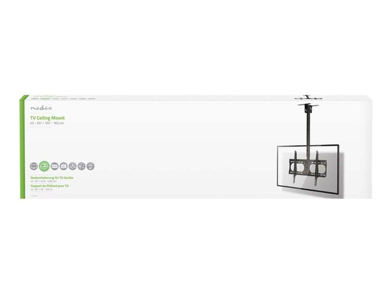Nedis TVCM1350BK bracket - full-motion - for TV - black 45 kg 65" 100 x 100 mm