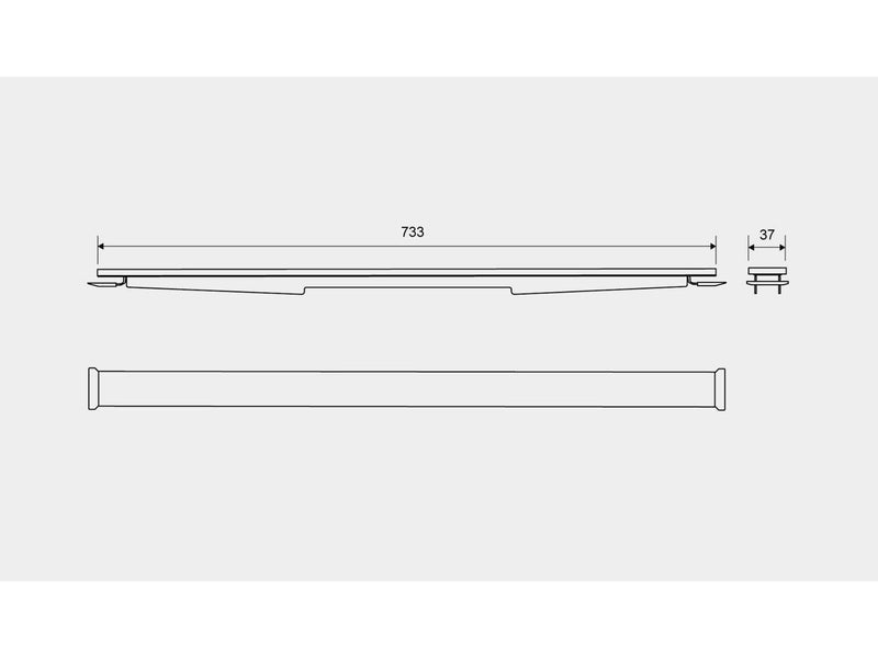 Unidrain HighLine panel 800 mm Black