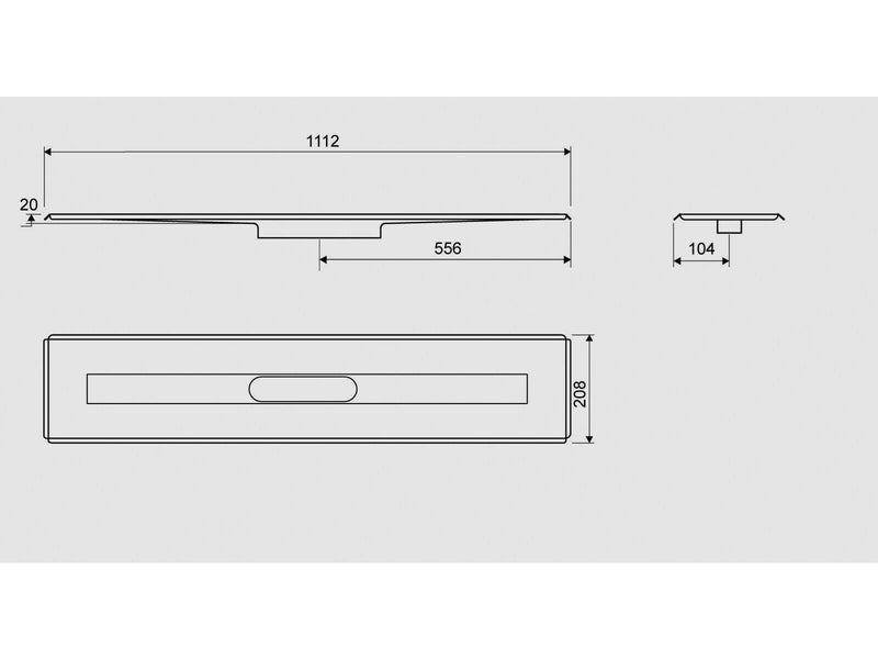 Unidrain Drain unit 3004 1000 mm Freestanding