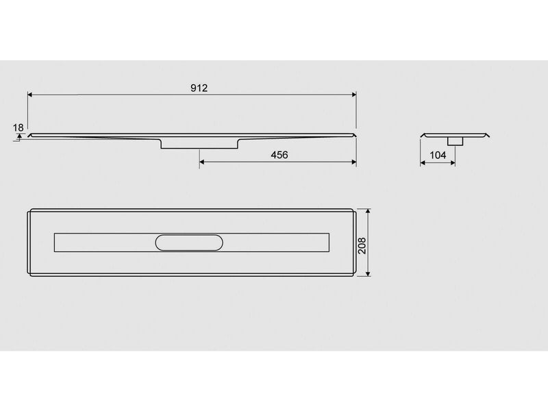 Unidrain Drain unit 3004 800 mm Freestanding