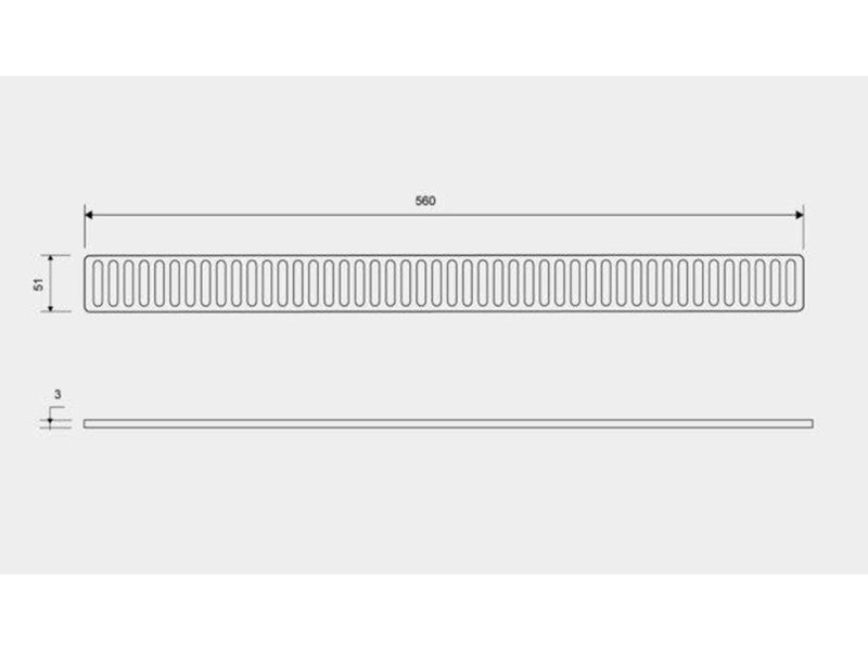 Unidrain ClassicLine grating Column 600 mm