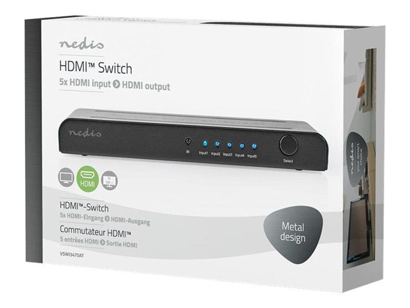 Nedis VSWI3475AT - video/audio switch - 5 ports
