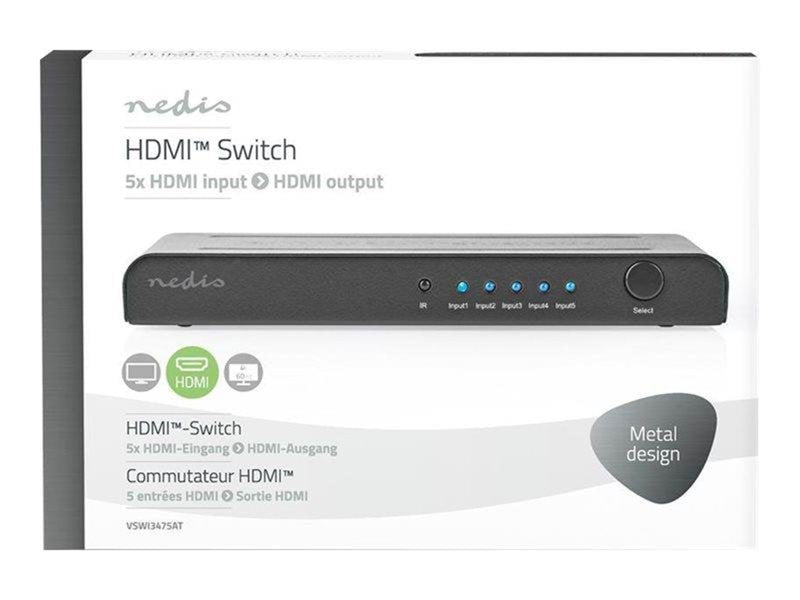 Nedis VSWI3475AT - video/audio switch - 5 ports