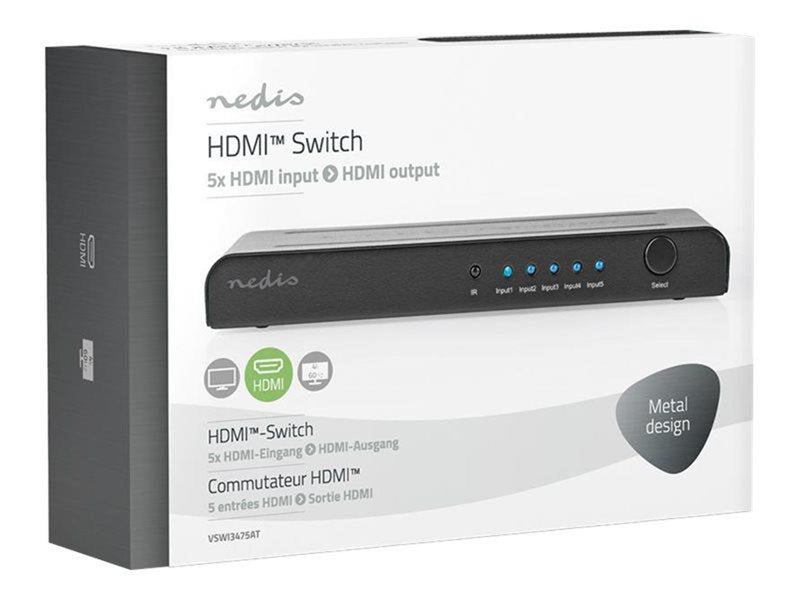 Nedis VSWI3475AT - video/audio switch - 5 ports
