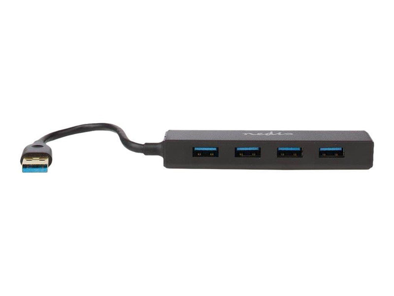 Nedis UHUBU3410BK - hub - 4 ports USB-Hubs - USB 3.2 - 4 - Schwarz
