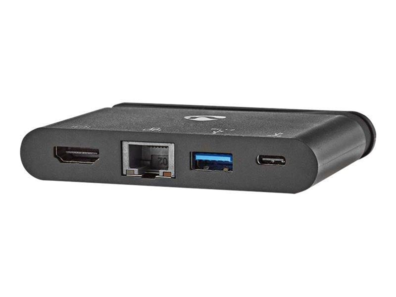 Nedis TCARF260BK - docking station - USB-C - HDMI - 1GbE