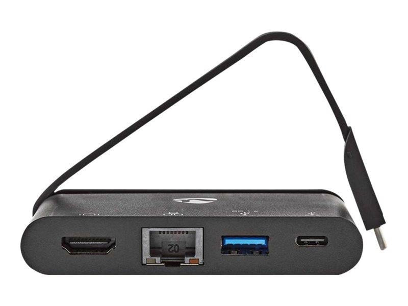 Nedis TCARF260BK - docking station - USB-C - HDMI - 1GbE