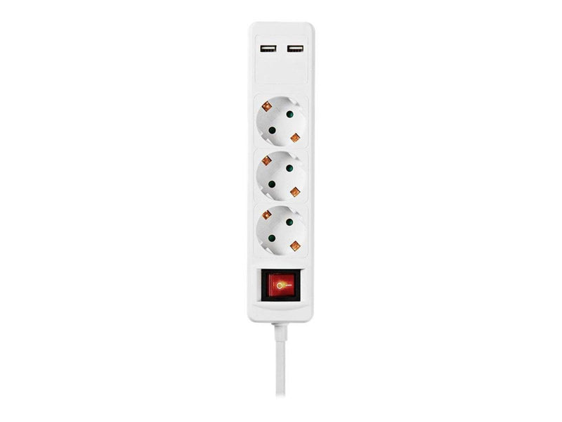 Nedis EXSO315UFSWT - power strip - 3680 Watt
