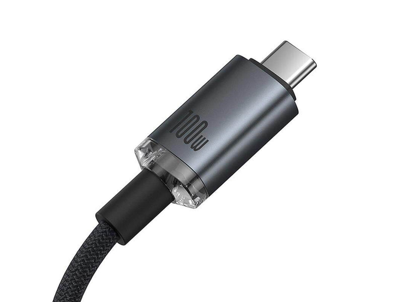 Baseus Fast Charging Cable  Crystal Shine USB-C to USB-C 100W 1.5m 20Gb (black)