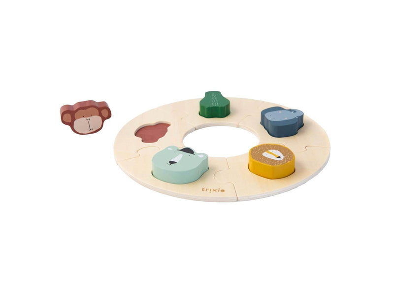 Trixie Wooden Round Puzzle Animals 10 pcs.