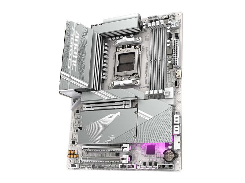 GIGABYTE X870 AORUS ELITE WIFI7 ICE Mainboard - AMD X870 - AMD AM5 socket - DDR5 RAM - ATX