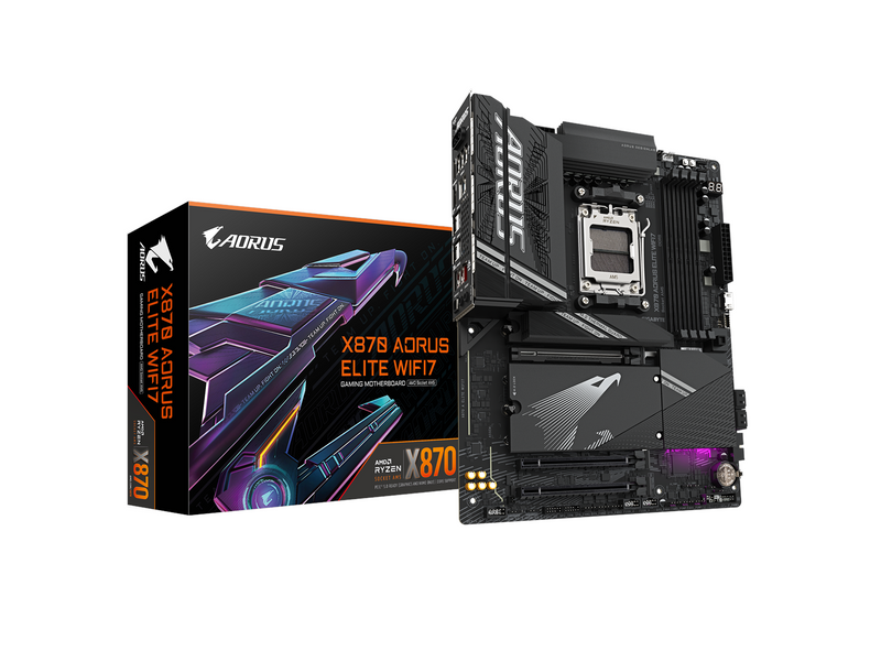 GIGABYTE X870 AORUS ELITE WIFI7 Mainboard - AMD X870 - AMD AM5 socket - DDR5 RAM - ATX