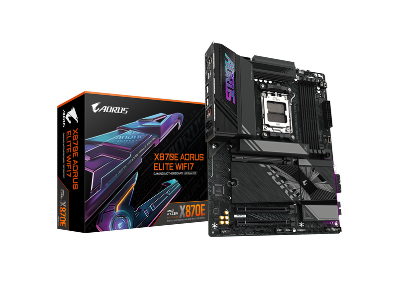 GIGABYTE X870E AORUS ELITE WIFI7 Mainboard - AMD X870E - AMD AM5 socket - DDR5 RAM - ATX