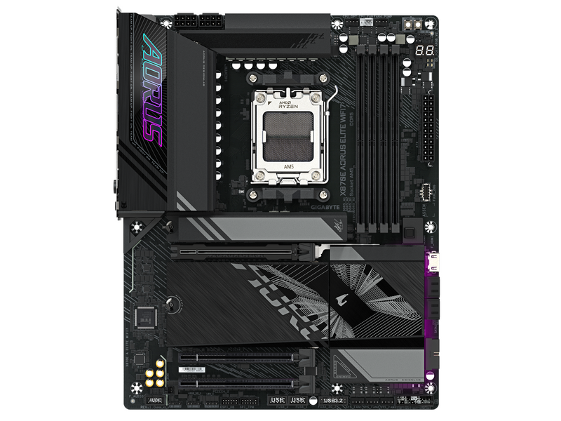 GIGABYTE X870E AORUS ELITE WIFI7 Mainboard - AMD X870E - AMD AM5 socket - DDR5 RAM - ATX