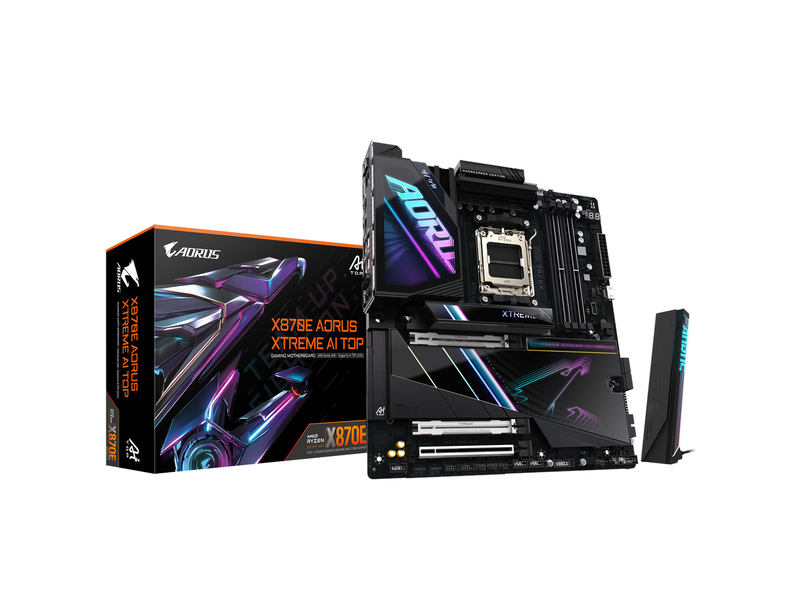 GIGABYTE X870E AORUS XTREME AI TOP Mainboard - AMD X870E - AMD AM5 socket - DDR5 RAM - Extended ATX