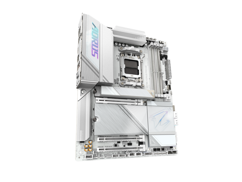 GIGABYTE X870E AORUS PRO ICE Mainboard - AMD X870E - AMD AM5 socket - DDR5 RAM - ATX