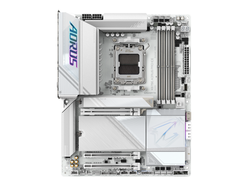 GIGABYTE X870E AORUS PRO ICE Mainboard - AMD X870E - AMD AM5 socket - DDR5 RAM - ATX