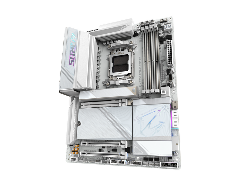 GIGABYTE X870E AORUS PRO ICE Mainboard - AMD X870E - AMD AM5 socket - DDR5 RAM - ATX