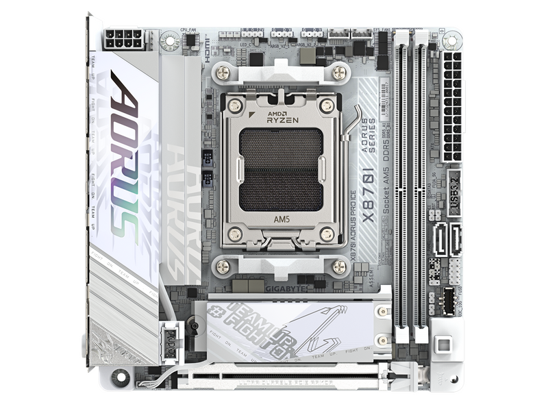 GIGABYTE X870I AORUS PRO ICE Mainboard - AMD X870 - AMD AM5 socket - DDR5 RAM - Mini-ITX