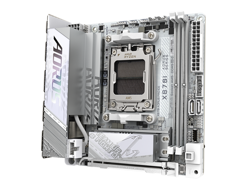 GIGABYTE X870I AORUS PRO ICE Mainboard - AMD X870 - AMD AM5 socket - DDR5 RAM - Mini-ITX