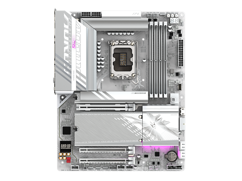 GIGABYTE Z890 AORUS ELITE WIFI7 ICE Mainboard - Intel Z890 - Intel LGA1851 socket - DDR5 RAM - ATX