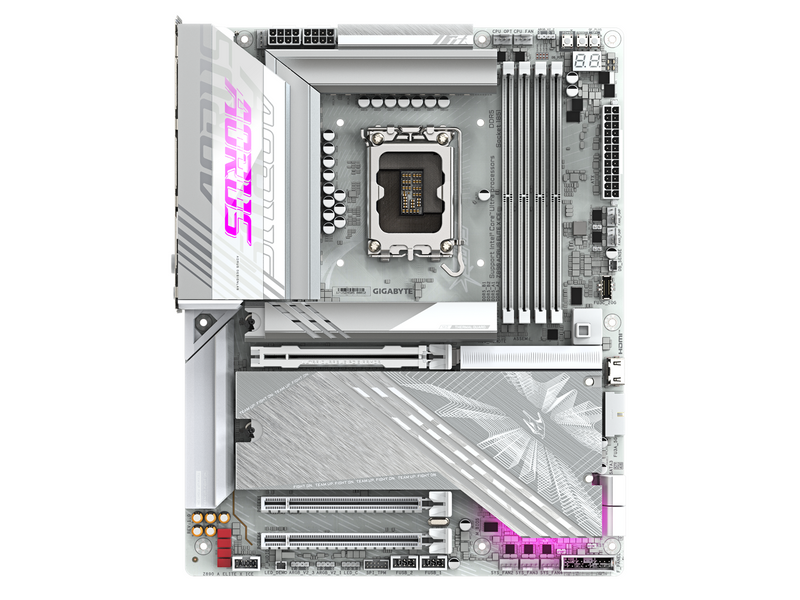 GIGABYTE Z890 AORUS ELITE X ICE Mainboard - Intel Z890 - Intel LGA1851 socket - DDR5 RAM - ATX