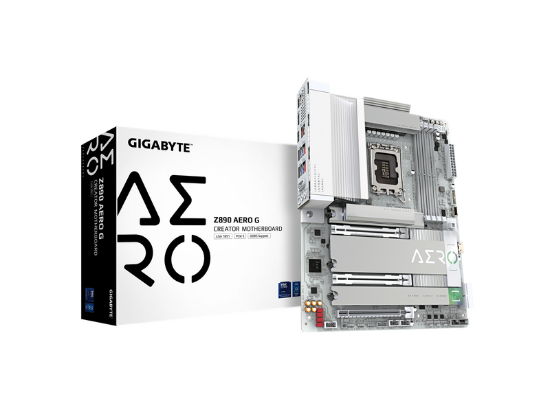 GIGABYTE Z890 AERO G Mainboard - Intel Z890 - Intel LGA1851 socket - DDR5 RAM - ATX