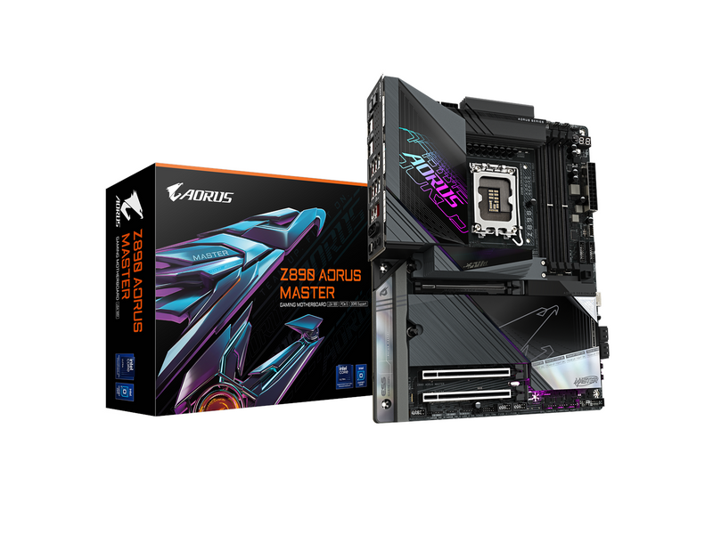 GIGABYTE Z890 AORUS MASTER Mainboard - Intel Z890 - Intel LGA1851 socket - DDR5 RAM - ATX