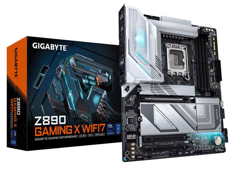GIGABYTE Z890 GAMING X WIFI7 Mainboard - Intel Z890 - Intel LGA1851 socket - DDR5 RAM - ATX