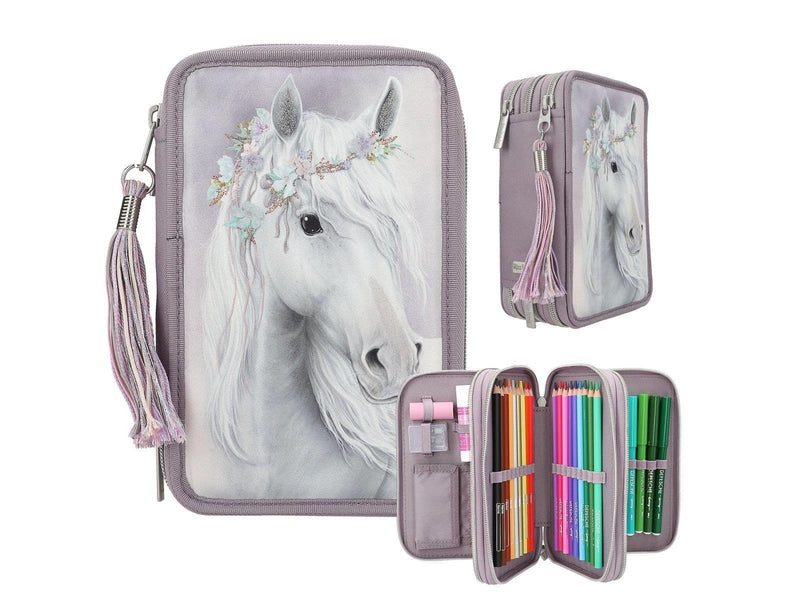 Depesche Miss Melody Triple Pencil Case FANTASY HORSES