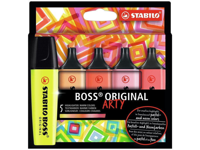 STABILO ARTY BOSS set of 5 warm colors
