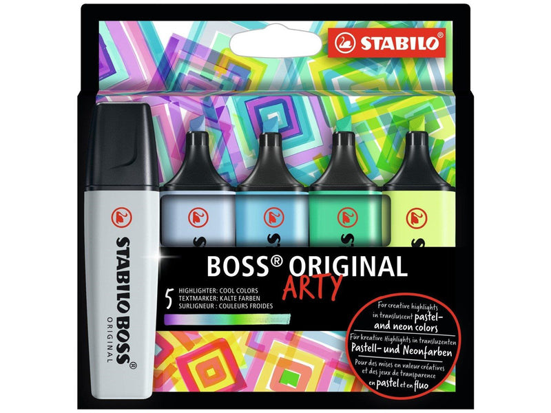 STABILO ARTY BOSS set of 5 cool colors