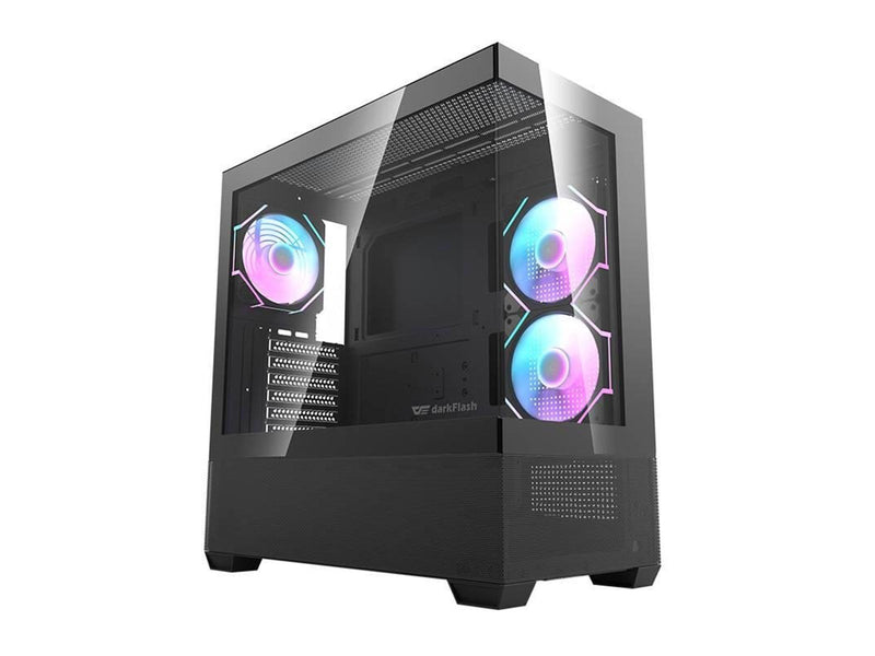 Darkflash DS900 AIR computer case (black) + 6 ARGB - Gehäuse - Miditower - Schwarz